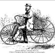 Picture Of Thomas McCall On His Velocipede  In 1869